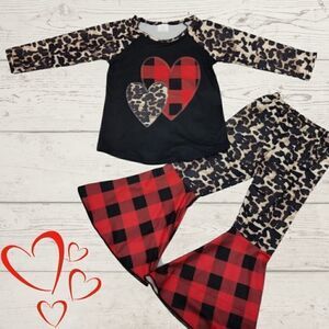 Leopard/plaid Valentines outfit